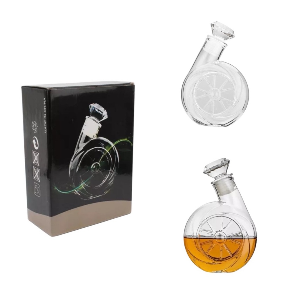 Retro Blower Shaped High Octane Turbocharger Decanter for Whiskey & Wine